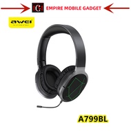 AWEI A799BL Bluetooth 5.0 Wireless Headphones HIFI Stereo Music Gaming Headphones with Microphone Retractable Earphone