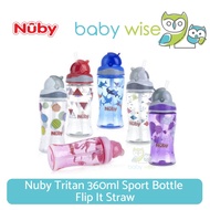 Nuby Tritan 360ml Sport Bottle Flip It Straw