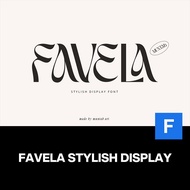 Favela时尚优雅艺术酸性逆反差品牌logo海报杂志排版标题英文字体