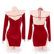 情趣內衣sexy lingerie 復古絲絨旗袍 6750