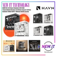 HAVN HS 420 Dual-Chamber EATX Mid Tower|Hybrid Design,11x140mm Fan&3x 420mm Radiator [With VGPU / Wi