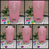 แก้วน้ำ QCOOL งานเลเซอร์สีด้านขอบเงินคุณภาพดี 20 OZ.แก้วน้ำเก็บความเย็น แก้วสแตนเลสแท้ 304