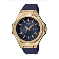 [Powermatic] *New* Casio Baby-G MSG-S500G-2A Solar Gold Tone Blue Resin 100M Ladies / Womens Watch