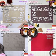 Tren-D-home placemat aesthetic taplak tatakan alas piring gelas dekorasi meja makan polos estetik mo