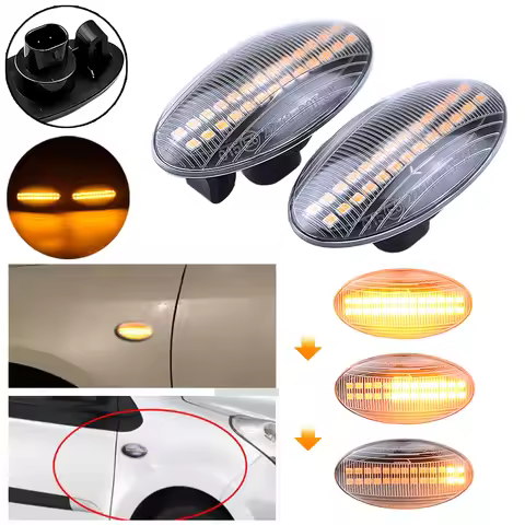 2Pcs LED Dynamic Side Marker Light Signal Blinker For Suzuki Grand Vitara Jimny Splash APV Alto SX4 