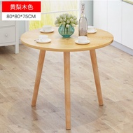 🍽️  Modern Round BROWN WOODEN TABLE Study Dining Desk Dine Home Restaurant Bulat Kitchen Furniture M