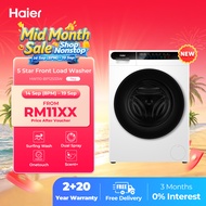 [FREE SHIPPING / READY STOCK] Haier 11kg Front Load Inverter Washing Machine/ Surfing Wash/Dual Spra