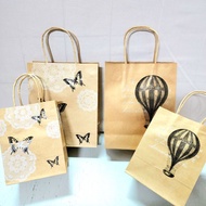 [10 pcs Set] [PB 10] Paper Carrier | Paper Bag | Goodie Bag | Party Bag | Kraft Bag | Gift Bag | Twisted Paper Rope Hand