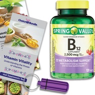 ChoiceBundle Spring Valley Vitamin B12 Quick Dissolve Tablets Dietary Supplement 2,500 Mcg Cherry Fl