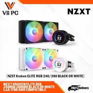 (NEW VERSION) NZXT Kraken Elite RGB 240mm 280mm RGB AIO CPU Liquid Cooler Customizable LCD Display 2 x RGB Core Fans Radiator Fans Black or White LGA 1700 / AM5 Compatible