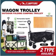 【CAMPTURE】Wagon Trolley Foldable Camping Wagon Portable Heavy Duty Large Capacity Folding Outdoor Tr