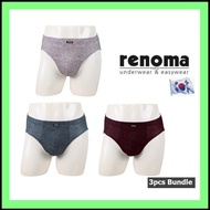 [INTING INBRIEFS 3pcs Set]  RENOMA Men Panties Boxer Brief Boxers Boxer Underwear Innerwear REMD
