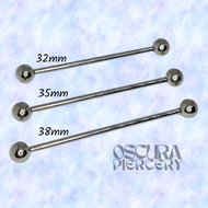 STRAIGHT PIERCING BARBELL | INDUSTRIAL PIERCING| TONGUE PIERCING | Implant Grade Titanium | Oscur...