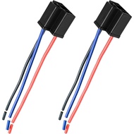 2PCS H4 Headlight Wire Socket Connector, 3 Way Male/Female Headlight Power Plug with Wiring Harness,