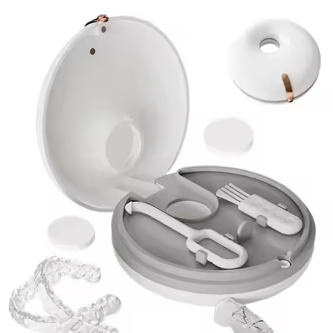 Denture Storage Box Orthodontic Braces Storage Box Orthodontic Portable Storage Case Mouth Guard Cas