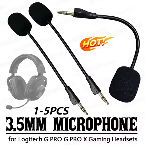 1-5PCS Replacement Game 3.5mm Microphone for Logitech G Pro X Headset Microphone Wireless 3.5mm Micr