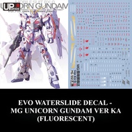 [EVO] Waterslide Decal - [MG102] MG 1/100 Unicorn Gundam Ver. Ka (Fluorescent/Bronze Gold)