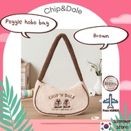 Disney Chip&Dale,Chip and Dale,Chip n Dale Hobo Bag Poggy Half Moon Bag Brown