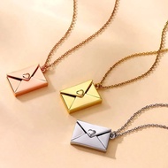 JC Personalized Print Envelope Love Lettering Necklace,Love Letter,  Love Note, Envelope Pendant, Gi