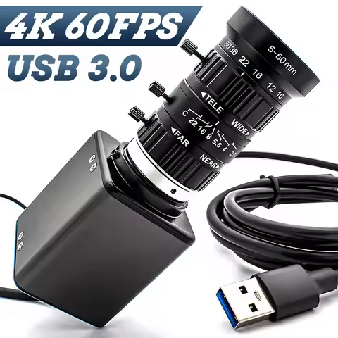 Ultral 4K USB3.0 Camera 1/1.8" Inch IMX678 Sensor 3840x2160 60FPS 10X Zoom Varifocal Lens Plug And P