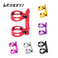 Litepro For Brompton Bike Head Tube Hollow Bottle Cage Holder For Birdy Bicycle Seatpsot 33.9 34.9mm