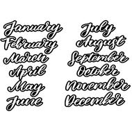 STICKER BALLOON MONTH - SIZE A4