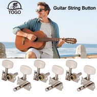 6pcs Acoustic Guitar 3L 3R Open String Button Tuning Pegs Metal Machine Head Key Peg Tuners for Guitar Fittings [togo12.my]