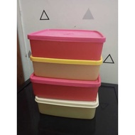 Tupperware Ori LSA Lunch Box Without Partition 660ml second preloved Large Square Away
