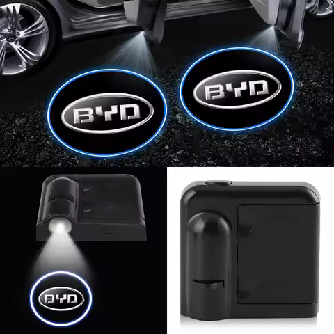 Wireless HD Car LED Door Logo Welcome Lights Projector Decor For BYD F3 I3 F0 F6 S6 S8 E5 E6 G3 G6 L