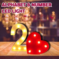 Mopmall 3D Large LED English Alphabet Night Light Marquee Letters Hanging Light Home decor Home Part