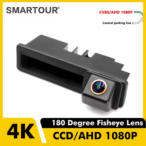 Smartour 180 Degree Fish Eye Lens CCD AHD 1080P Car Rear View Trunk Handle Camera For Audi A1 A3 A4 