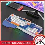 K-snake K16 mechanical gaming keyboard with flashing 7-color led lights and phone tray