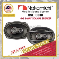 NAKAMICHI NSE-6918 260W Speaker 6x9‘’ 3-Way Coaxial Speaker | Speaker Kereta | Speaker Car