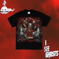 เตรียมจัดส่ง เสื้อวง Slipknot ลายหน้า หลัง ลิขสิทธิ์แท้ สั้น สี เสื้อยืด S03