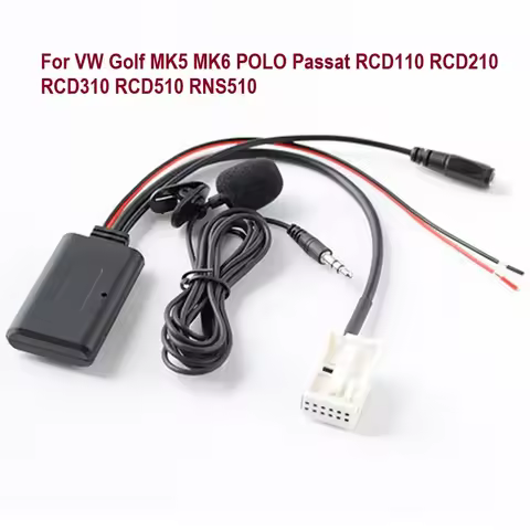 1Set Car bluetooth Wireless Adapter Stereo AUX IN Music For VW Golf MK5 MK6 POLO Passat RCD110 RCD21
