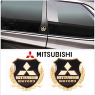 Car Styling 2pcs Mitsubishi LANCER ASX Eclipse Cross outlander car body side logo metal car logo sti