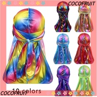 COCOFRUIT Durag Cap Long Tail Adjustable Chemo Pirate Cap Headwear Bandana Hip Hop Cancer Head Scarf