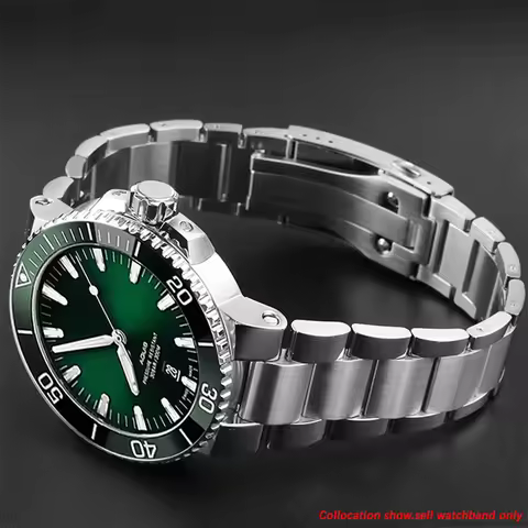 24x12mm Solid stainless steel Watch Strap For Oris 7730 7740 Diving AQUIS Men ORIS Water Ghost metal