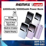 Remax Cynlle Series RPP-679 10000mAh Built In Cable Power Bank Remax RPP-680 20000mAh 22.5W Fast Cha