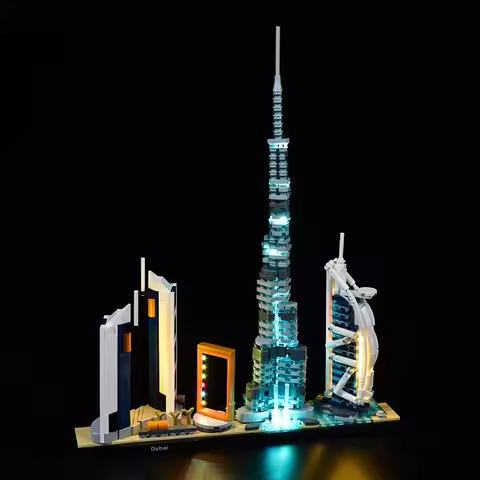 LED Lighting Set Suitable For LEGO Dubai 21052 Building Blocks Bricks DIY Lamp Toys Set Not Include