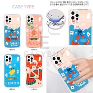 🇰🇷 KOREA Juice Pack Character cherry Boom Tok Clear Bumper Case 帶防摔效能 伸縮氣墊套裝 手機保護套（適用於多款 手機型號) iPhone14 iPhone13 iPhone12 iPhone11 iPhoneX 適用於 三星 Samsung Galaxy S10 Galaxy S20 Galaxy S21 Note 20 Ultra Galaxy S22 S22+ S22 Ultra A32 A12 A51 最新產品 韓國空運到港