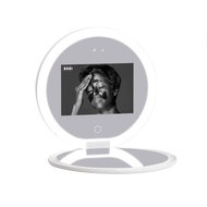 Hansong Compact Mirror with UV Camera Visualize Facial Sunscreen, 2X Magnification Travel Makeup Mir