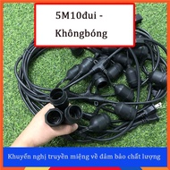 Dây đèn trang trí ngoài trời 5m 10 đuôi 10m 15 đuôi 10m 20 đuôi chống nước lõi đồng cao cấp màu sắc