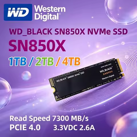 WD BLACK SN850X PCIe Gen4 X4 M.2 SSD Fast Loading 1TB 2TB 4TB NVMe Storage Disk for Gaming Notebook 