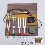 Factory Direct Supply128C256C512C432HZ528HZ Tuning Fork Set Leather with Massage Ball Tuning Fork Al