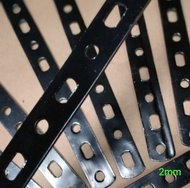 Plat Bolong Hitam Tebal 2mm 3mm Breket Besi Plat Bolong spakbor 2mm
