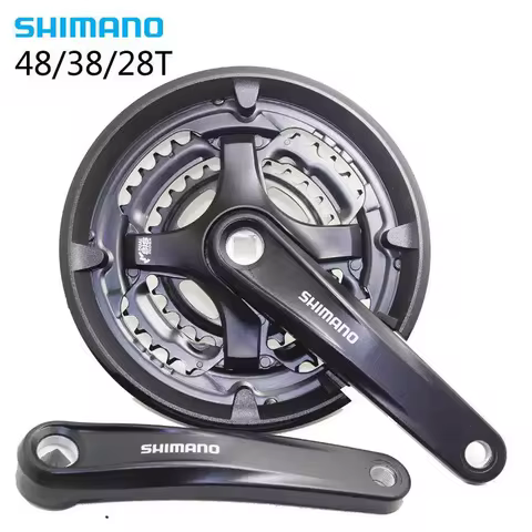 SHIMANO FC - TY501 Square Hole 42T/48T - Tooth 7/8 Speed 21/24 Crankset for Mountain Bikes