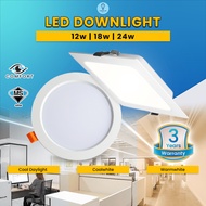 [𝐒𝐈𝐑𝐈𝐌] LED Downlight 12W/18W/20W/24W LED Recess Downlight Lampu Downlight Lampu Siling Rumah Home