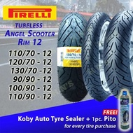 PIRELLI Angel Scooter RIM12Tubeless Tires90/90-12 ,100/90-12,110/70-12,110/90-12,120/70-12,130/70-12
