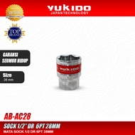 Yukido Mata Sock 1/2" DR 6PT 28MM - Socket 1/2" 6PT 28MM Yukido AB-SC28